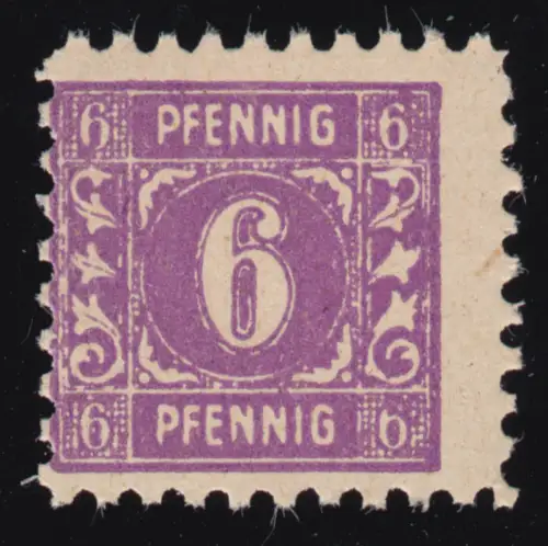 SBZ 9d  Freimarke 6 Pf dunkelrotviolett auf Papier z, **