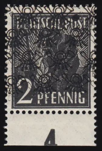 36II DD doppelter Netzaufdruck auf 2 Pf, postfrisch **