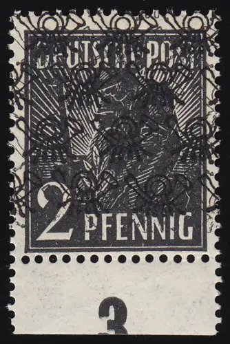 36II DD doppelter Netzaufdruck auf 2 Pf, postfrisch **