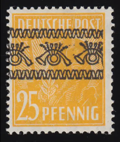 45I K kopfstehender Bandaufdruck auf 25 Pf., postfrisch **
