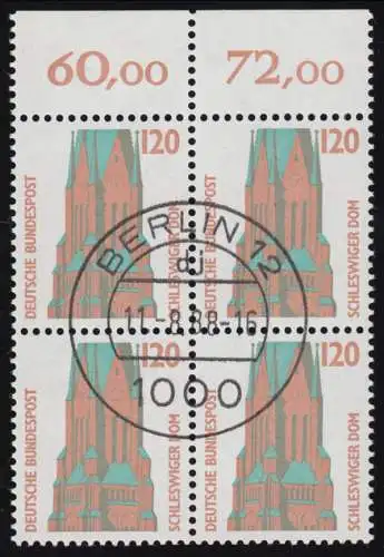 1375 SWK 120 Pf OR-Viererbl. Tages-O Berlin