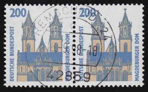 1665 SWK 200 Pf waag. Paar Tages-O