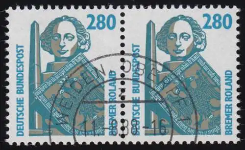 1381 SWK 280 Pf waag. Paar VS-O Weiden