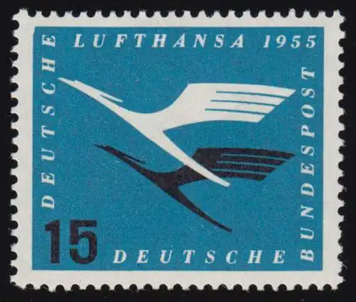 207Va Lufthansa 15 Pf - mit PLF linke obere Bildecke abgebrochen, **