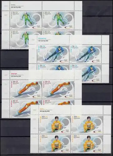 2237a-2240a Olympia Winterspiele: ER-Vbl oben mit Zudruck der Sportart, **