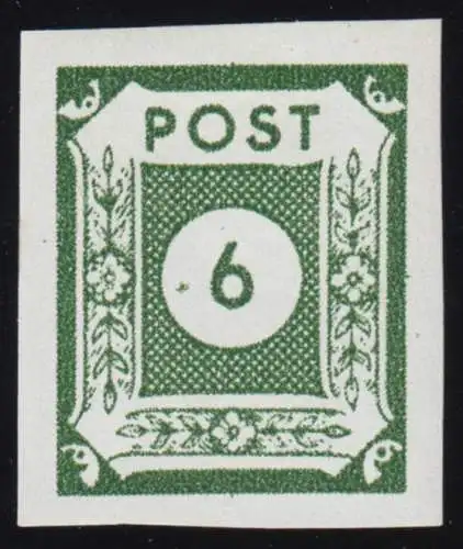 43Aa Ziffern 6 Pf. mit PLF VII Fleck links neben der 6, geprüft Ströh BPP, ** 