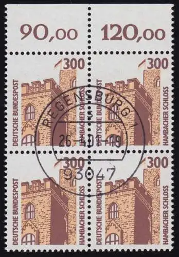1348 SWK 300 Pf OR-Viererbl. Tages-O