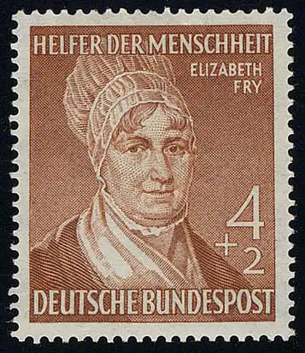 156 Elizabeth Fry 4+2 Pf, postfrisch **