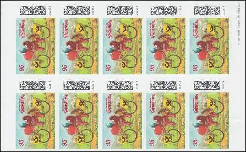 FB 149 Der kleine Drache Kokosnuss, Folienblatt 10x3897 postfrisch **