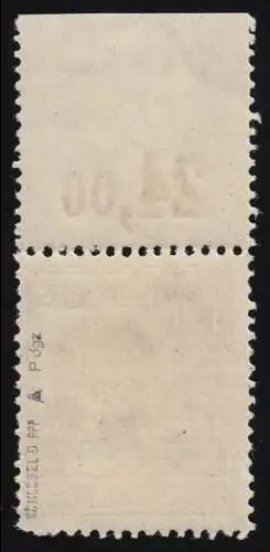 A49I P OR dgz Band 60 Pf. Plattendruck, Oberrand DURCHGEZ., ungefaltet gepr. **