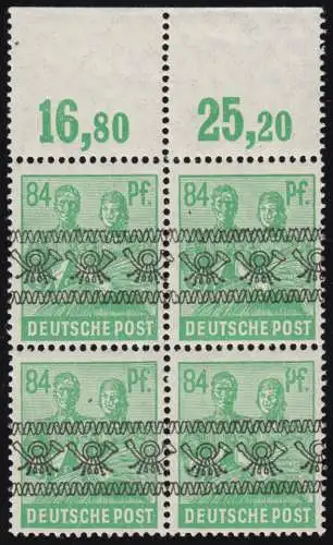 51I P OR dgz Band auf 84 Pf - Vbl. mit durchgezähntem Oberrand, FA Schlegel **