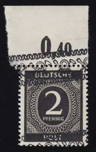 52 I diagonal 2 Pf. Marke OR ndgz mit versetztem schrägen Bandaufdruck, **