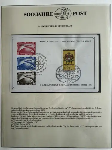 500 Jahre Post - Sieger-Abo-Sammlung im Lindner-Ringbinder