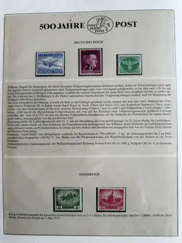 500 Jahre Post - Sieger-Abo-Sammlung im Lindner-Ringbinder