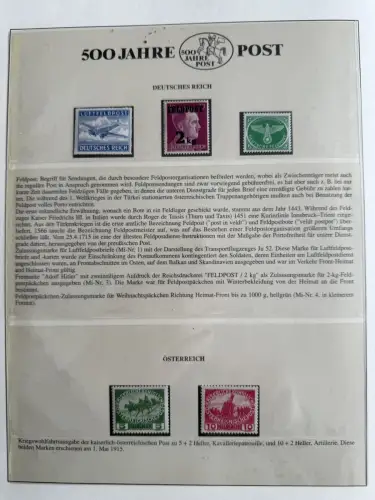 500 Jahre Post - Sieger-Abo-Sammlung im Lindner-Ringbinder