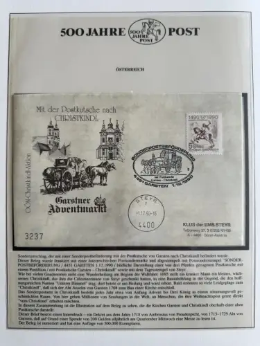 500 Jahre Post - Sieger-Abo-Sammlung im Lindner-Ringbinder
