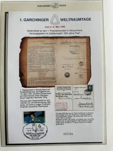 500 Jahre Post - Sieger-Abo-Sammlung im Lindner-Ringbinder
