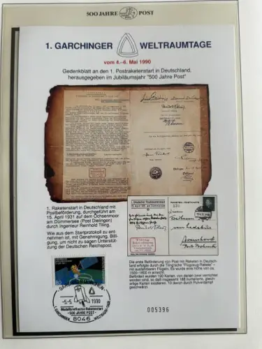 500 Jahre Post - Sieger-Abo-Sammlung im Lindner-Ringbinder