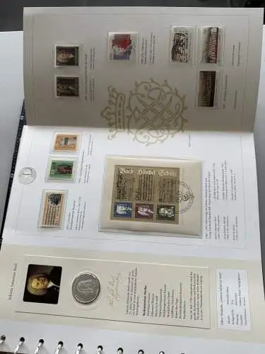 Die Grossen Deutschen - Abo-Sammlung der Post mit Silber-Medaillen im Ringbinder