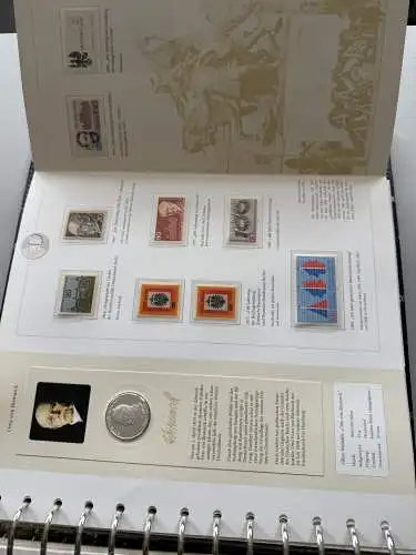 Die Grossen Deutschen - Abo-Sammlung der Post mit Silber-Medaillen im Ringbinder