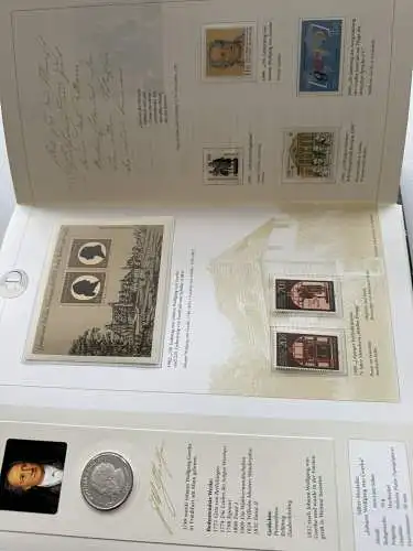 Die Grossen Deutschen - Abo-Sammlung der Post mit Silber-Medaillen im Ringbinder
