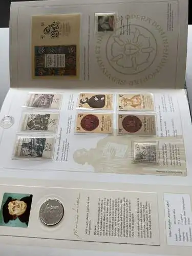 Die Grossen Deutschen - Abo-Sammlung der Post mit Silber-Medaillen im Ringbinder