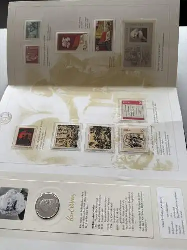 Die Grossen Deutschen - Abo-Sammlung der Post mit Silber-Medaillen im Ringbinder