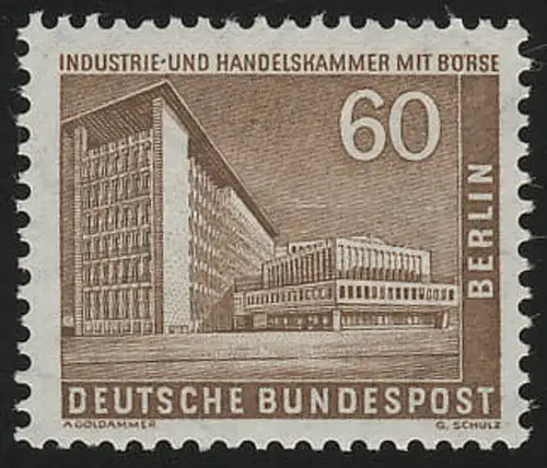 151v geriffelt Stadtbilder IHK mit Börse 60 Pf, postfrisch **