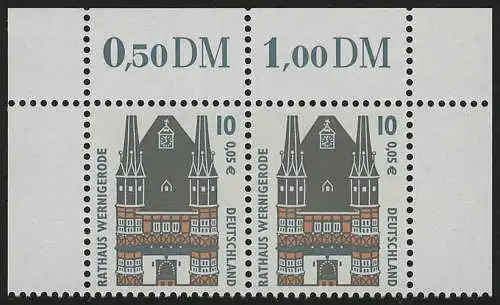 2139 SWK 10 Pf/0,05 Euro Paar OR ** postfrisch