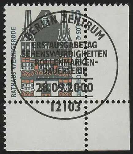 2139 SWK 10 Pf/0,05 Euro Ecke ur ESST Berlin