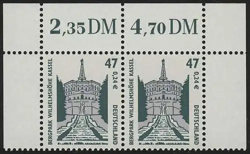 2176 SWK 47 Pf/0,24 Euro Paar OR ** postfrisch