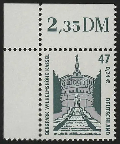 2176 SWK 47 Pf/0,24 Euro Ecke ol ** postfrisch