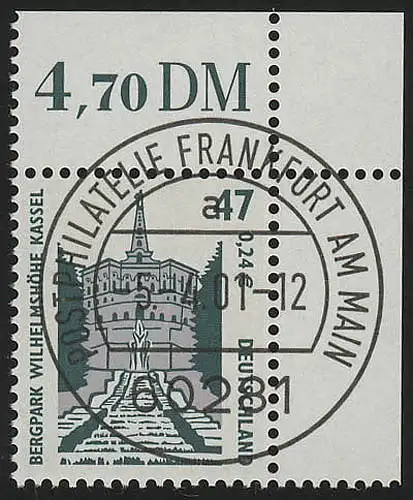 2176 SWK 47 Pf/0,24 Euro Ecke or VS-O FfM