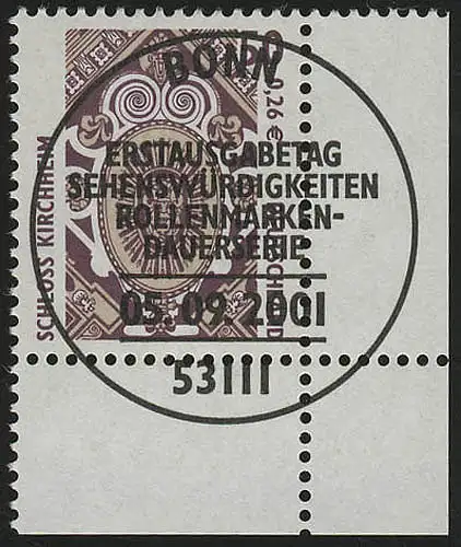 2210 SWK 50 Pf/0,26 Euro Ecke ur ESST Bonn