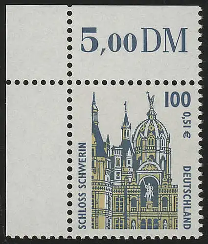 2156 SWK 100 Pf/0,51 Euro Ecke ol ** postfrisch