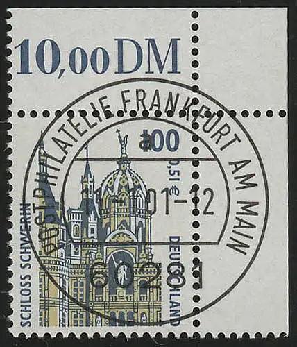 2156 SWK 100 Pf/0,51 Euro Ecke or VS-O FfM