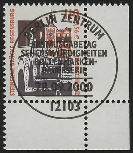 2140 SWK 110 Pf/0,56 Euro Ecke ur ESST Berlin