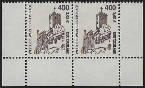 2211 SWK 400 Pf/2,05 Euro Paar UR ** postfrisch