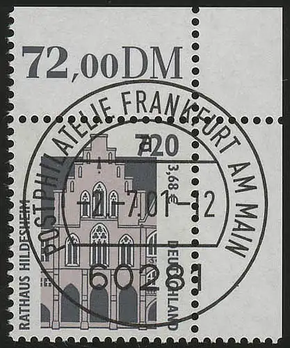 2197 SWK 720 Pf/3,68 Euro Ecke or VS-O FfM