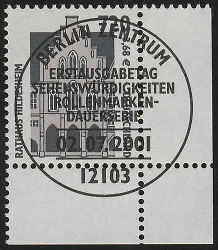 2197 SWK 720 Pf/3,68 Euro Ecke ur ESST Berlin
