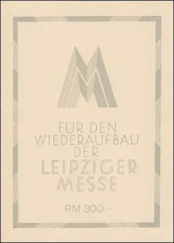 Gross-Block 5 S Leipziger Messe, mit Hülle - wie verausgabt