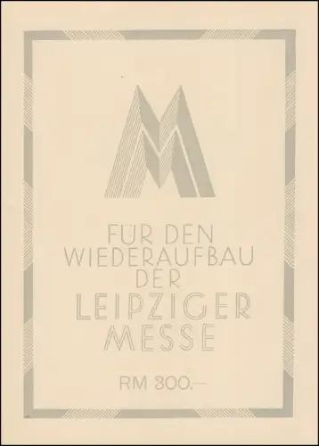 Gross-Block 5 S Leipziger Messe, mit Hülle - wie verausgabt