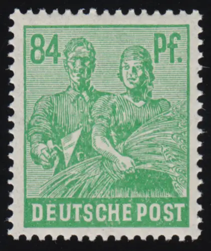 958c Kontrollrat II 84 Pf. seltene Farbe dunkelsmaragdgrün, ** Befund ArGe