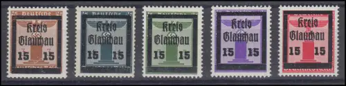 Glauchau 21-26 Adler 5 Werte (ohne 25), alle sauber postfrisch **