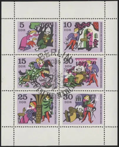 1545-1550 Märchen-Kleinbogen Brüderchen und Schwesterchen, ESSt Berlin