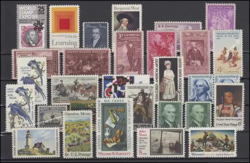 USA Lot laut Abbildung, fast alle postfrisch **
