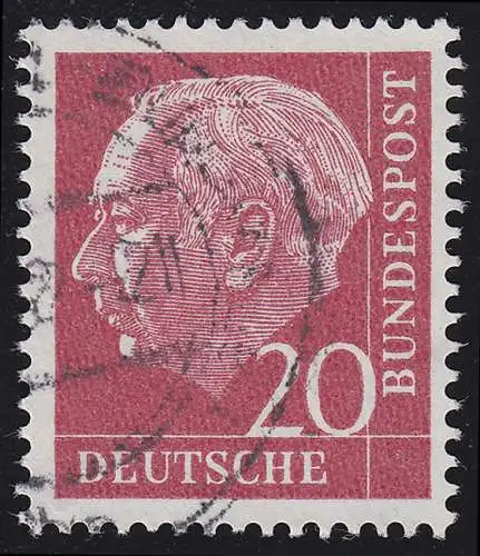 185y Heuss 20 Pf fluoreszierend, gestempelt O