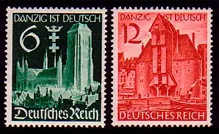 714-715 Wiedereingliederung von Danzig 1939 - Satz **
