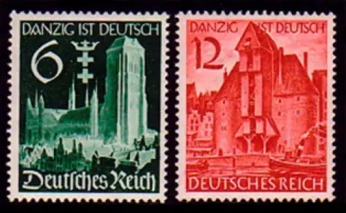 714-715 Wiedereingliederung von Danzig 1939 - Satz **