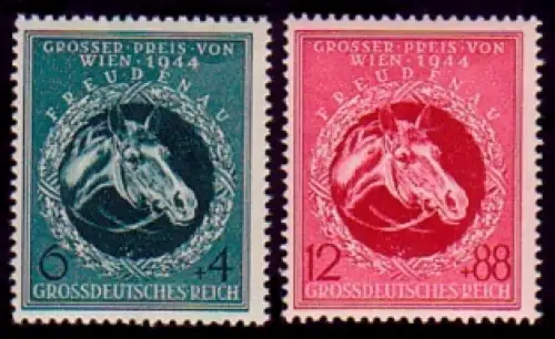 900-901 Pferderennen Großer Preis GP von Wien 1944 - Satz postfrisch **